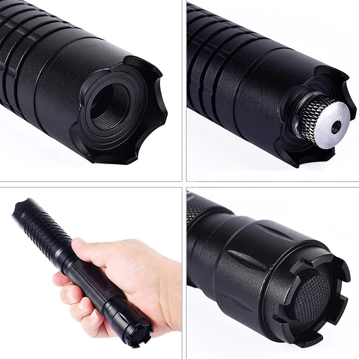 Laser Torch Light with Adjustable Focus, Portable Light, Camping Fire Starter, Survival Tool for Hiking Gear