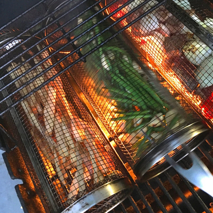 Rotating Tumble Basket for Outdoor Grills – 360° Roll Cage for Vegetables, Meat & Seafood – Stainless Steel BBQ Accessory