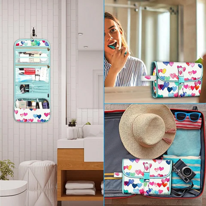 Chic Makeup Storage Bag | Portable Hanging Organizer with Multiple Compartments for Effortless Travel