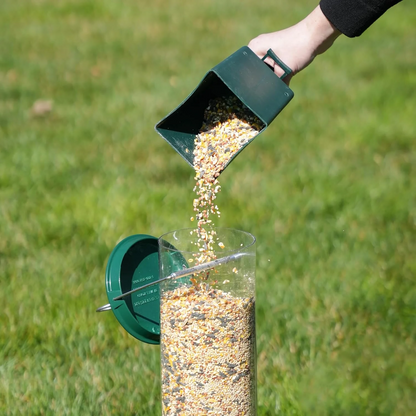 Weight-Activated Spinning Bird Feeder for Backyard Wildlife Watching Wild Songbird Seed Station Hanging Metal Outdoor Garden Feeding Station