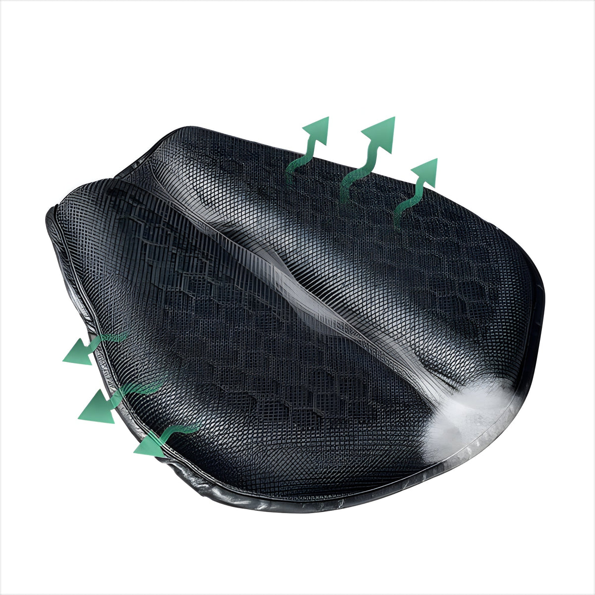 Gel Motorcycle Seat Cushion with Shock Absorption for Long Rides – Breathable Honeycomb Design, Non-Slip Bottom, Universal Fit for Touring