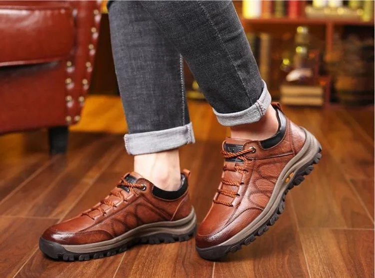 Orthopedic Slip-On Loafers for Men with Cushioned Footbed & Traction Outsole – Hand-Crafted Leather Walking Shoes for Everyday Comfort