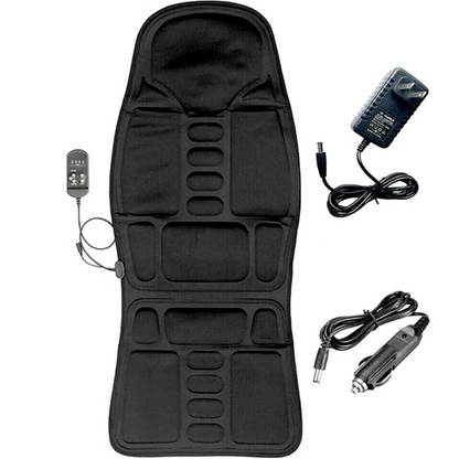 Heated Massage Seat Cushion with 8 Modes - Full-Back Shiatsu Massager Pad for Office Chair, Car Seat & Recliner - Vibration & Heat Therapy f