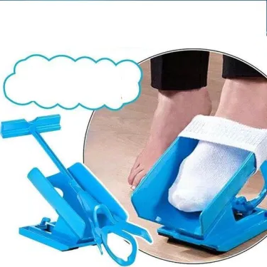 Assistive Sock Aid Tool with Extended Handle for Seniors, Pregnancy, Recovery & Limited Mobility | Fits All Hosiery Types | Foldable