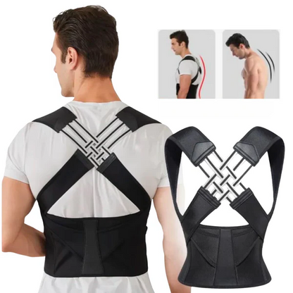 Posture Corrector Brace for Upper Back Shoulder Support – Adjustable Corrective Alignment Harness for Men Women Slouching Relief Spinal