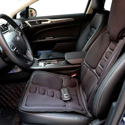 Heated Massage Seat Cushion with 8 Modes - Full-Back Shiatsu Massager Pad for Office Chair, Car Seat & Recliner - Vibration & Heat Therapy f