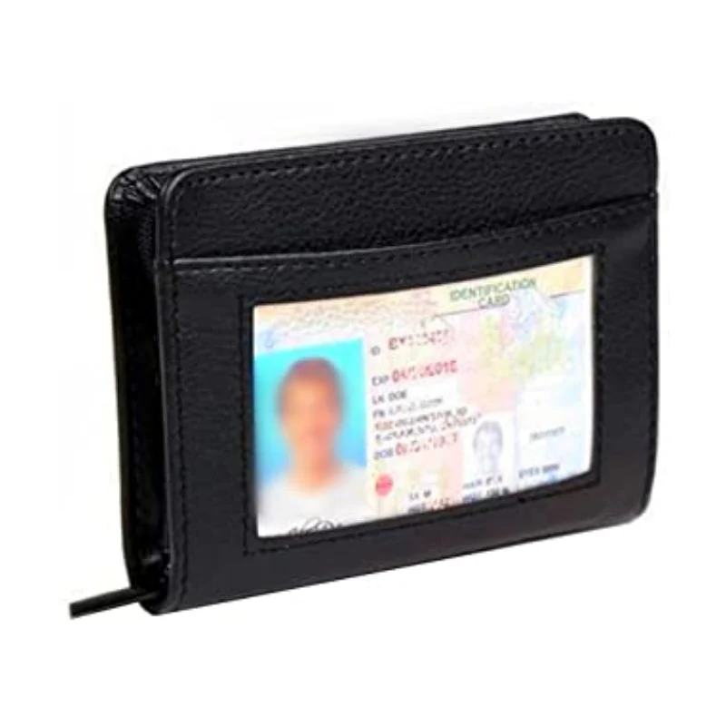 RFID-Blocking Zip Wallet with 36-Card Capacity for Women & Men – Leather-Look Travel Organizer