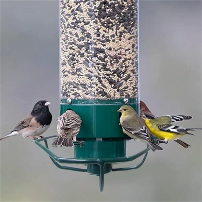 Rotating Bird Feeder with Weight-Activated Spinning Perch for Outdoor Backyard Wildlife Feeding Station