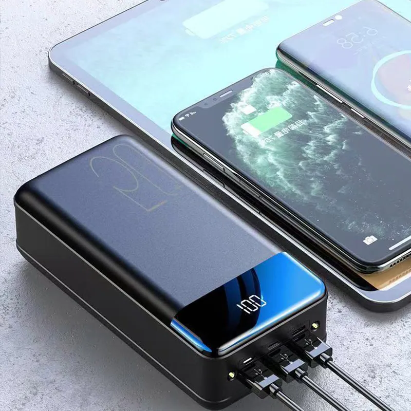 50000mAh Portable Charger with LED Display Multi-Device Fast Charging External Battery Pack for Smartphones Tablets Travel Backup Power USB