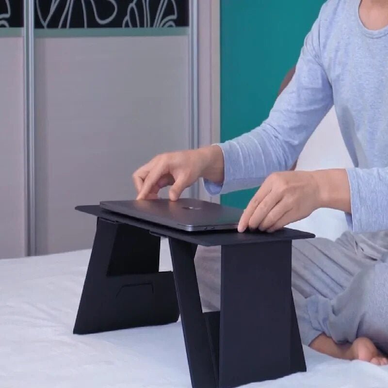 Foldable Laptop Desk – Ultra-Slim Portable Work Surface for Bed, Couch & Travel | Lightweight Study Tray with Stable Support