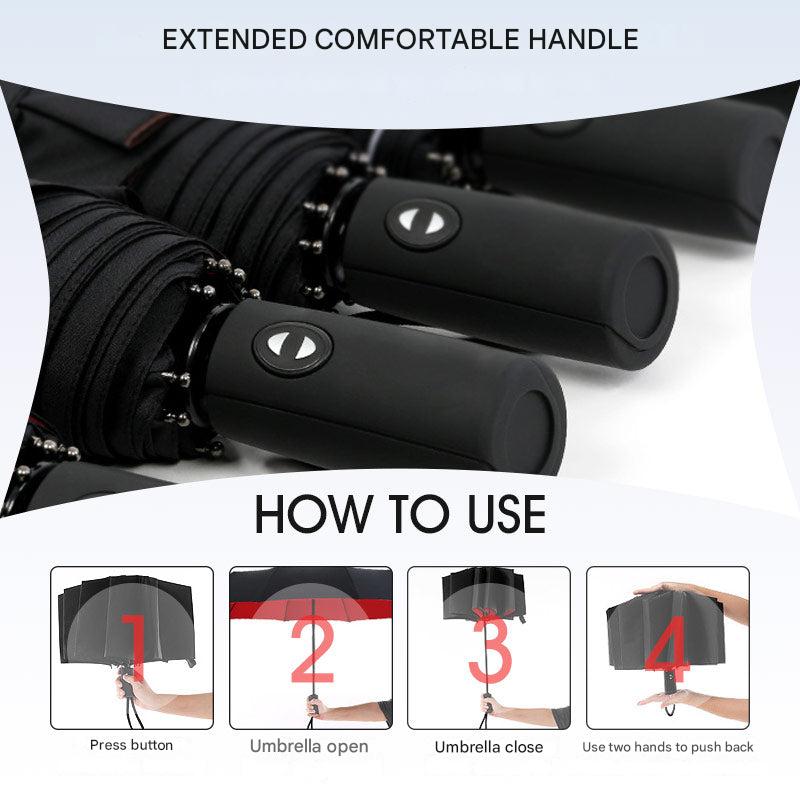 Windproof Compact Folding Umbrella — Lightweight Travel Rain Umbrella for Commute, Outdoor & Everyday Use