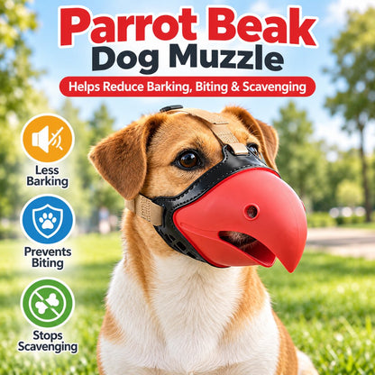 Ortekor Adjustable Parrot Beak Dog Muzzle for Walks & Training - Helps Reduce Scavenging & Biting
