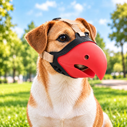 Ortekor Adjustable Parrot Beak Dog Muzzle for Walks & Training - Helps Reduce Scavenging & Biting