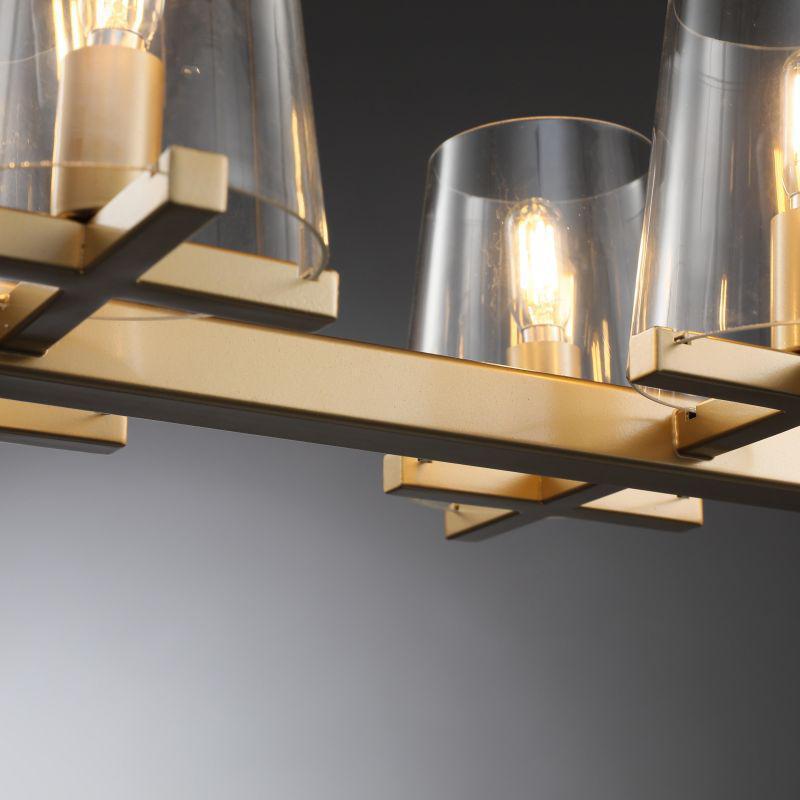 Linear Crystal Chandelier 49-60 Inch X-Frame Dining Room Ceiling Light Brass Nickel Bronze Kitchen Island