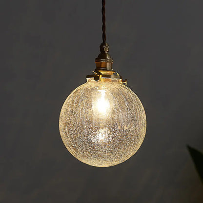 Industrial Glass Globe Pendant Light Fixture Clear Sphere Hanging Lamp Dining Room Kitchen Island Ceiling Lighting E26 Socket