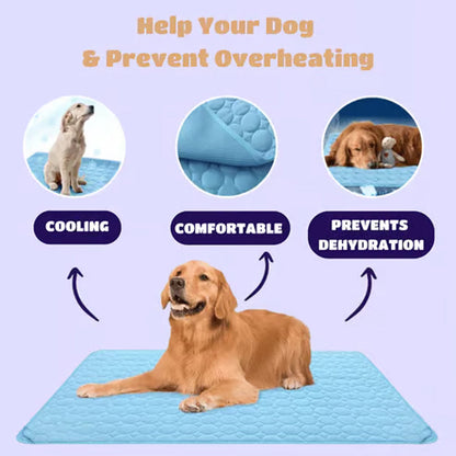 Self-Cooling Dog Mat | Gel-Free Heat Relief Pad for Summer | Machine Washable | 6 Sizes for Small to Large Dogs