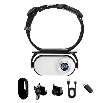 HD Pet Camera Collar for Cats – 1080P Video Recording with 4-Hour Battery & Wide-Angle Lens