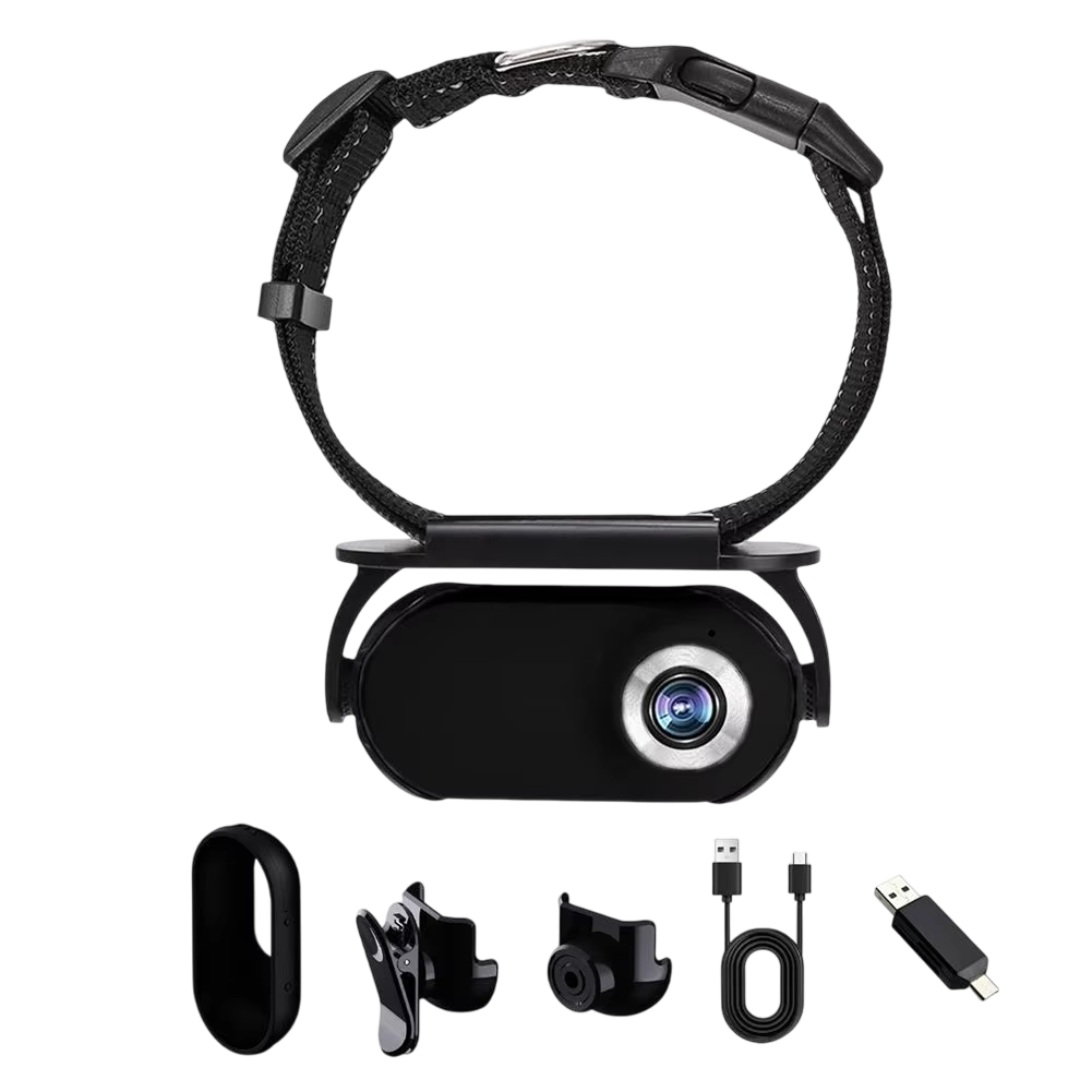 HD Pet Camera Collar for Cats – 1080P Video Recording with 4-Hour Battery & Wide-Angle Lens