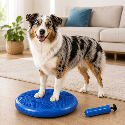Ortekor Inflatable Dog Balance Disc with Pump - At-Home Balance & Coordination Training for Dogs with Limited Exercise Space