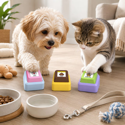 Ortekor PawTalk Recordable Pet Communication Button for Dogs & Cats - Voice Training Toy for Food, Water, Walks & Play