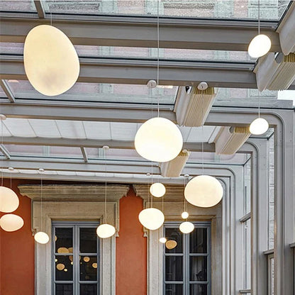 Frosted Glass Globe Ceiling Fixture with Adjustable Cord for Dining Room Kitchen Island Bedroom Hallway Overhead Lighting Modern Iron Accent