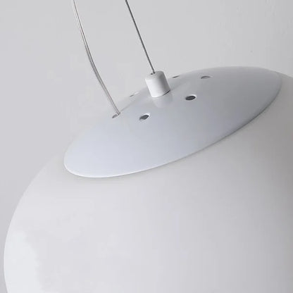 Frosted Glass Globe Ceiling Fixture with Adjustable Cord for Dining Room Kitchen Island Bedroom Hallway Overhead Lighting Modern Iron Accent