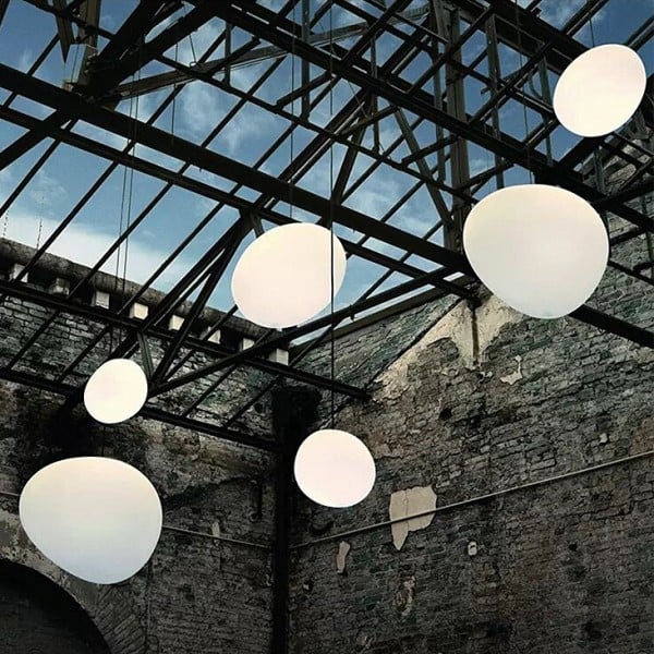 Frosted Glass Globe Ceiling Fixture with Adjustable Cord for Dining Room Kitchen Island Bedroom Hallway Overhead Lighting Modern Iron Accent