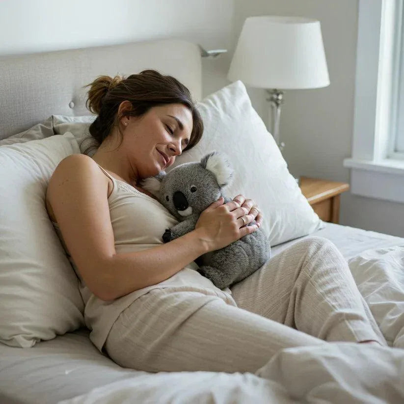 Plush Koala Stuffed Animal for Comfort & Sleep | Soft Gray Cuddle Toy for Kids & Adults | Calming Sensory Companion