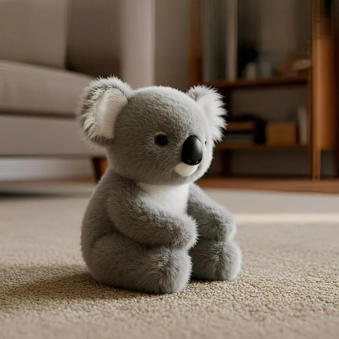 Plush Koala Stuffed Animal for Comfort & Sleep | Soft Gray Cuddle Toy for Kids & Adults | Calming Sensory Companion