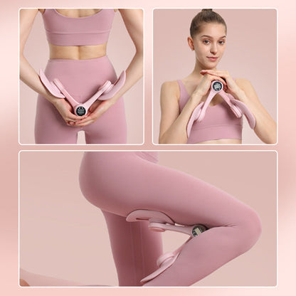 Inner Thigh Exerciser with Digital Counter – Hip Toning Equipment for Women – Adjustable Resistance Home Gym Tool – Strengthens Core and Low