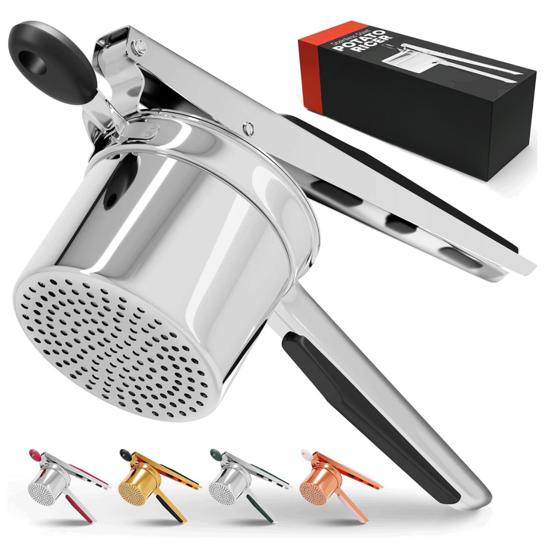 Stainless Steel Potato Masher for Smooth Creamy Results Kitchen Tool 15 oz Heavy Duty Design for Potatoes Vegetables Fruits