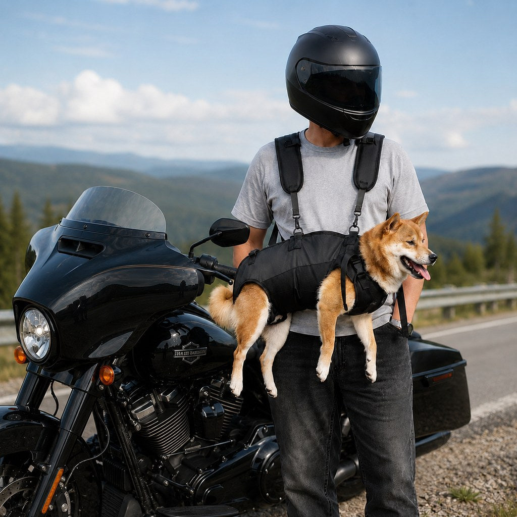 Ortekor Hands-Free Dog Carrier Harness Backpack for Walks, Hiking & Travel — Carry Tired Small & Medium Dogs Comfortably