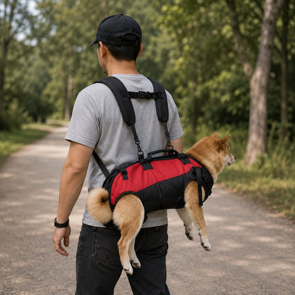 Ortekor Hands-Free Dog Carrier Harness Backpack for Walks, Hiking & Travel — Carry Tired Small & Medium Dogs Comfortably