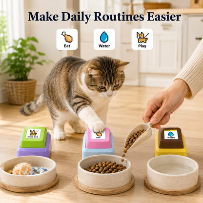 Ortekor PawTalk Recordable Pet Communication Button for Dogs & Cats - Voice Training Toy for Food, Water, Walks & Play