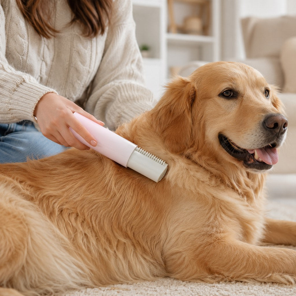 Ortekor Self-Cleaning Pet Grooming Comb for Dogs & Cats - Shedding & Hair Removal Brush