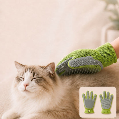 Ortekor Dual-Sided Pet Grooming Glove for Couch & Bath Time - Gentle Deshedding, Massage & Fur Cleanup for Cats &Dogs