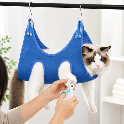 Ortekor Pet Grooming Sling Bag for Cats & Small Dogs - Easier Nail Trims, Paw Care & Bath Time at Home