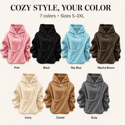 Ortekor Pet Carrier Sherpa Hoodie for Small Dogs & Cats – Cozy Front Pouch Sweatshirt for Walks, Errands & Home Cuddles – Keeps Pets Warm & Close