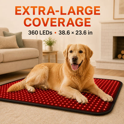 Ortekor Pet Red & Near-Infrared Light Wellness Mat - Hands-Free At-Home Comfort for Senior, Active & Resting Dogs