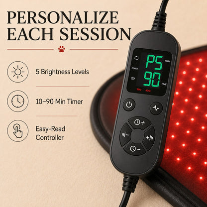 Ortekor Pet Red & Near-Infrared Light Wellness Mat - Hands-Free At-Home Comfort for Senior, Active & Resting Dogs