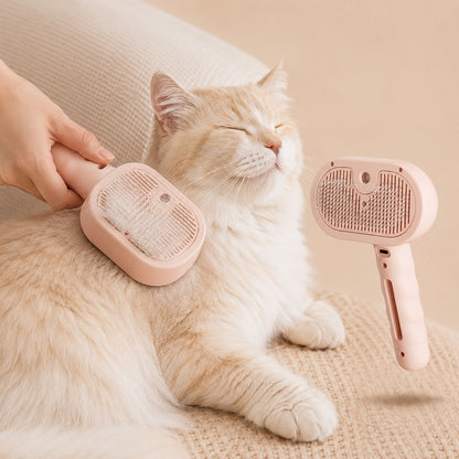 Ortekor Pet Spray Grooming Brush for Cats & Dogs - Gentle Mist De-Shedding Comb for Loose Fur, Flying Hair & Daily Coat Care