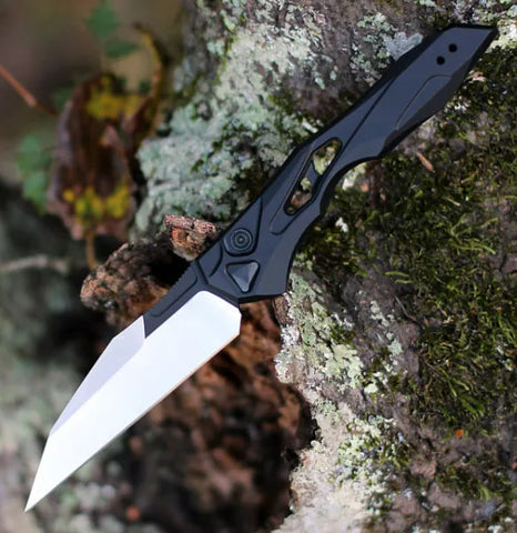 Everyday Carry Knife, Automatic EDC Folding Knife with Push Button, Compact Camp Knife with Clip and CPM 154 Blade