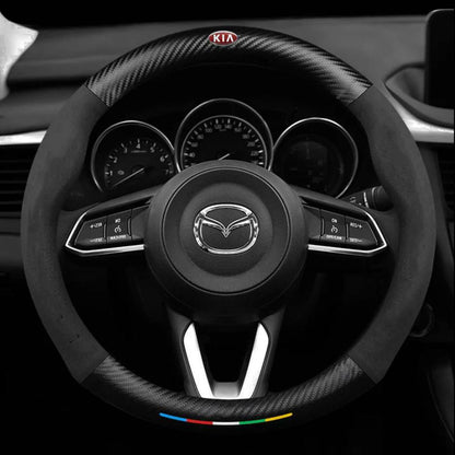 Premium Leather Steering Wheel Grip Cover