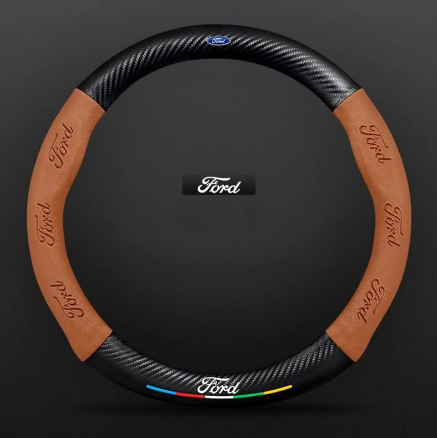 Premium Leather Steering Wheel Grip Cover
