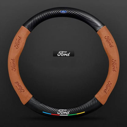 Premium Leather Steering Wheel Grip Cover
