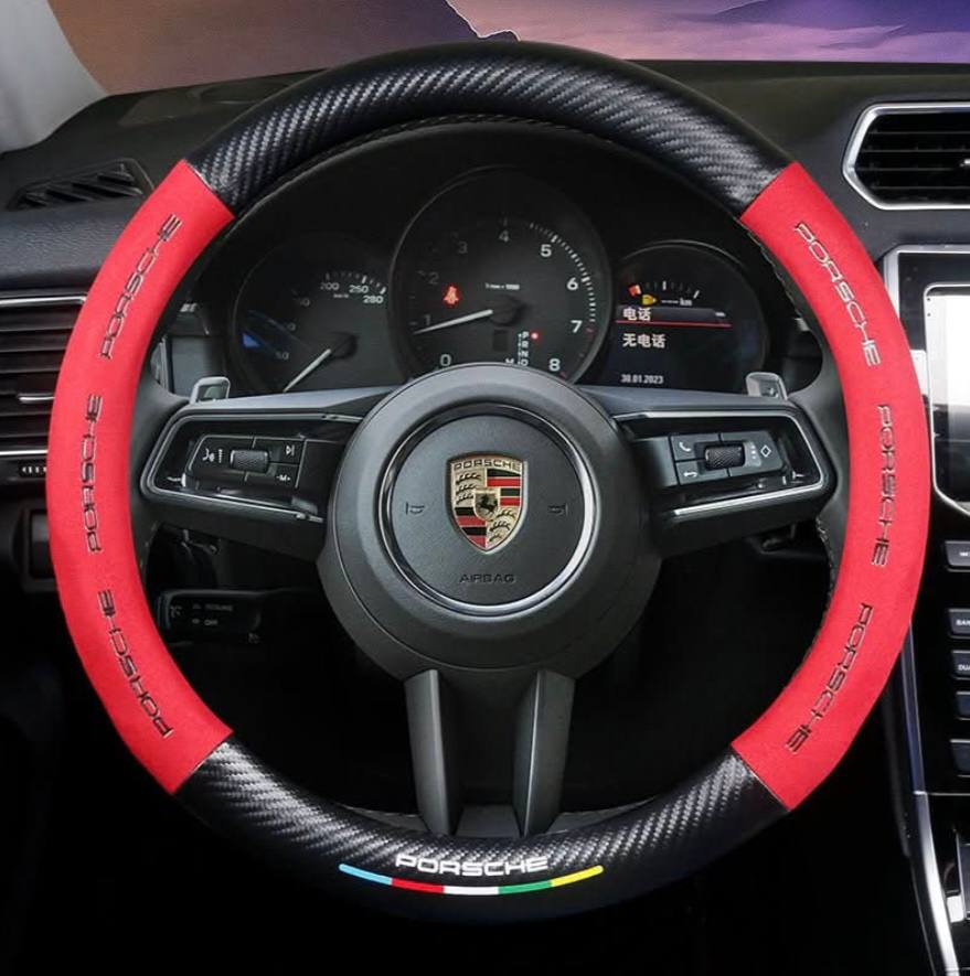 Premium Leather Steering Wheel Grip Cover