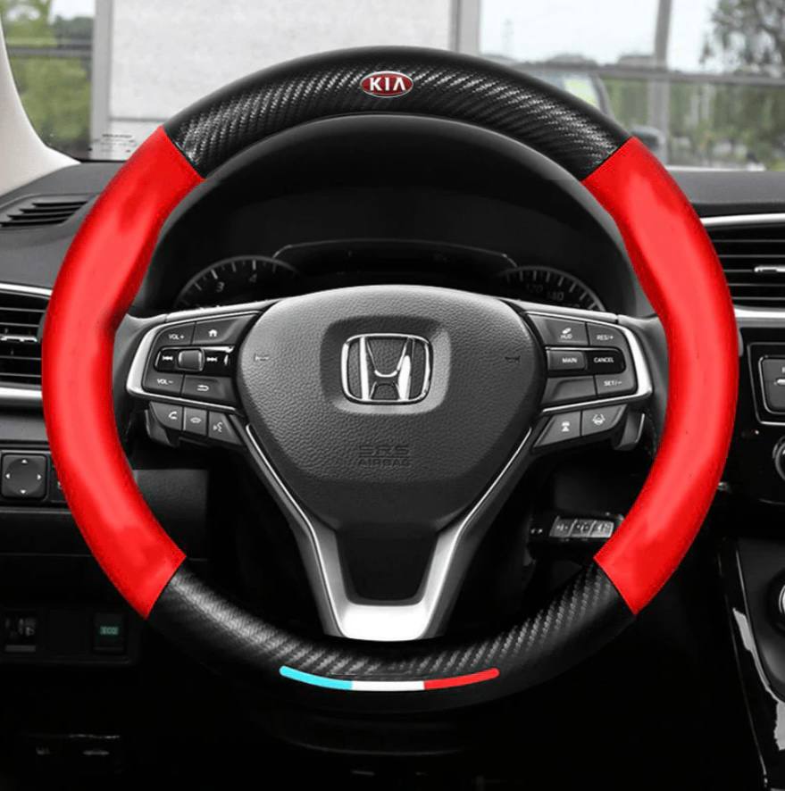 Premium Leather Steering Wheel Grip Cover