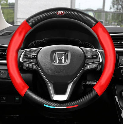 Premium Leather Steering Wheel Grip Cover