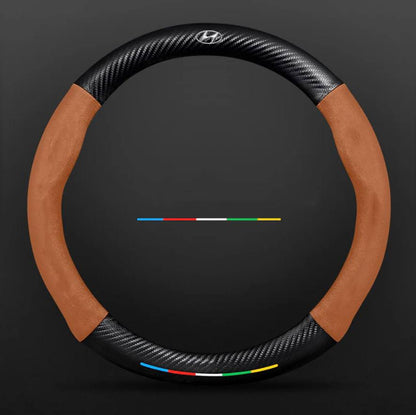 Premium Leather Steering Wheel Grip Cover
