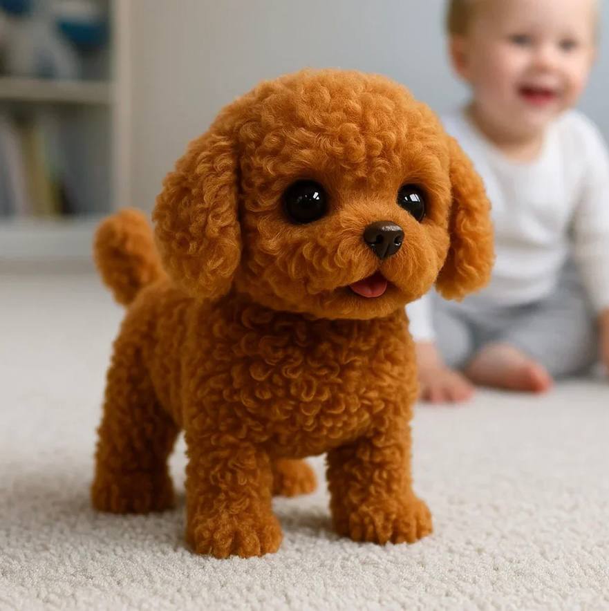 Cuddly Lifelike Plush Dog Toy for Children
